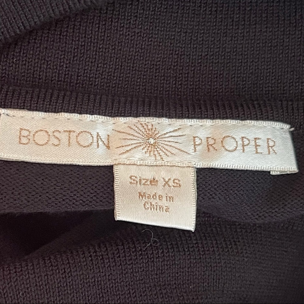 𝅺Boston Proper Women’s Cowl Neck Cold Shoulders Knit Dress Size XS - Picture 8 of 9